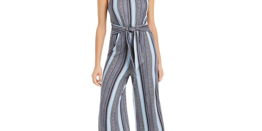 Macacão listrado com amarração frontal BCX Junior - Cinza Tamanho XS