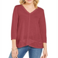 Top curto e alto com detalhes de costura estilo &amp; co feminino vermelho tamanho XS