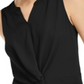 Blusa feminina sem mangas com torção frontal, preta, tamanho XS, da INC International Concepts