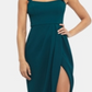 Vestido longo feminino XSCAPE liso verde tamanho 12