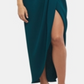 Vestido longo feminino XSCAPE liso verde tamanho 12