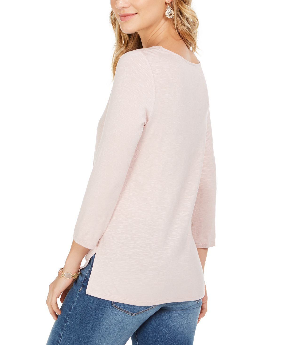 Top feminino com amarração frontal estilo &amp; co, rosa, tamanho extragrande