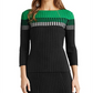 Suéter canelado Ralph Lauren feminino com blocos de cores, preto, tamanho XX-G