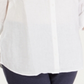 Camisa utilitária feminina Charter Club Plus Linen, branca, tamanho 1X