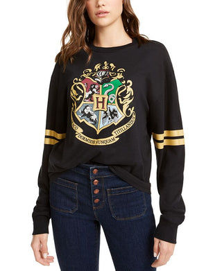 Camiseta gráfica Harry Potter da Warner Brothers Juniors, preta, tamanho P