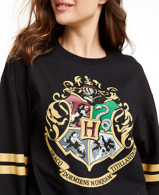 Camiseta gráfica Harry Potter da Warner Brothers Juniors, preta, tamanho P