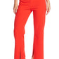Calça feminina Vince Camuto com fenda lateral e ponte em malha laranja, tamanho 8