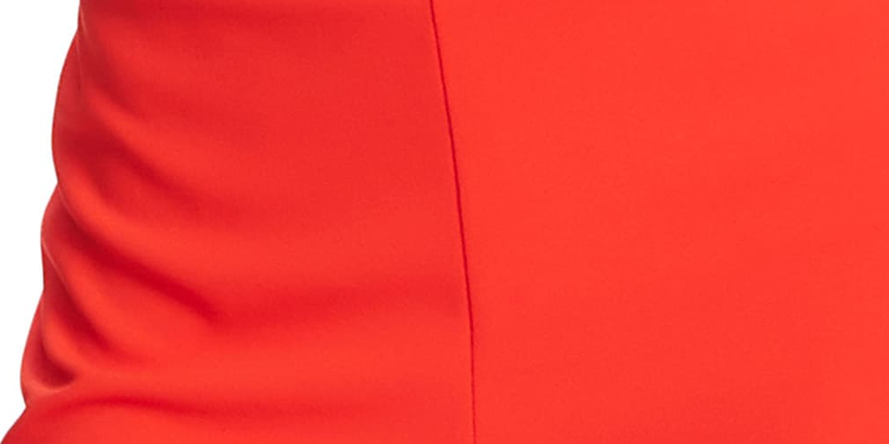 Calça feminina Vince Camuto com fenda lateral e ponte em malha laranja, tamanho 8