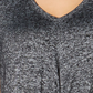 Camiseta Calvin Klein Feminina Plus Size Drapeada Gola V Cinza Tamanho 1X