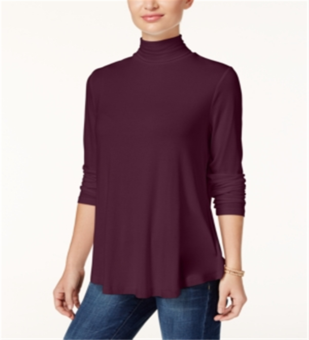 Blusa feminina de gola alta JM Collection vermelha tamanho X-S