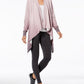 Ideologia Cardigan Aberto Feminino Hi-Lo Active Wear Top Rosa Tamanho Grande