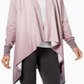 Ideologia Cardigan Aberto Feminino Hi-Lo Active Wear Top Rosa Tamanho Grande
