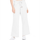 Calça de praia feminina Sound/Style de perna larga, branca, tamanho extragrande