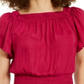 Blusa feminina INC com mangas curtas e babados, rosa, tamanho P