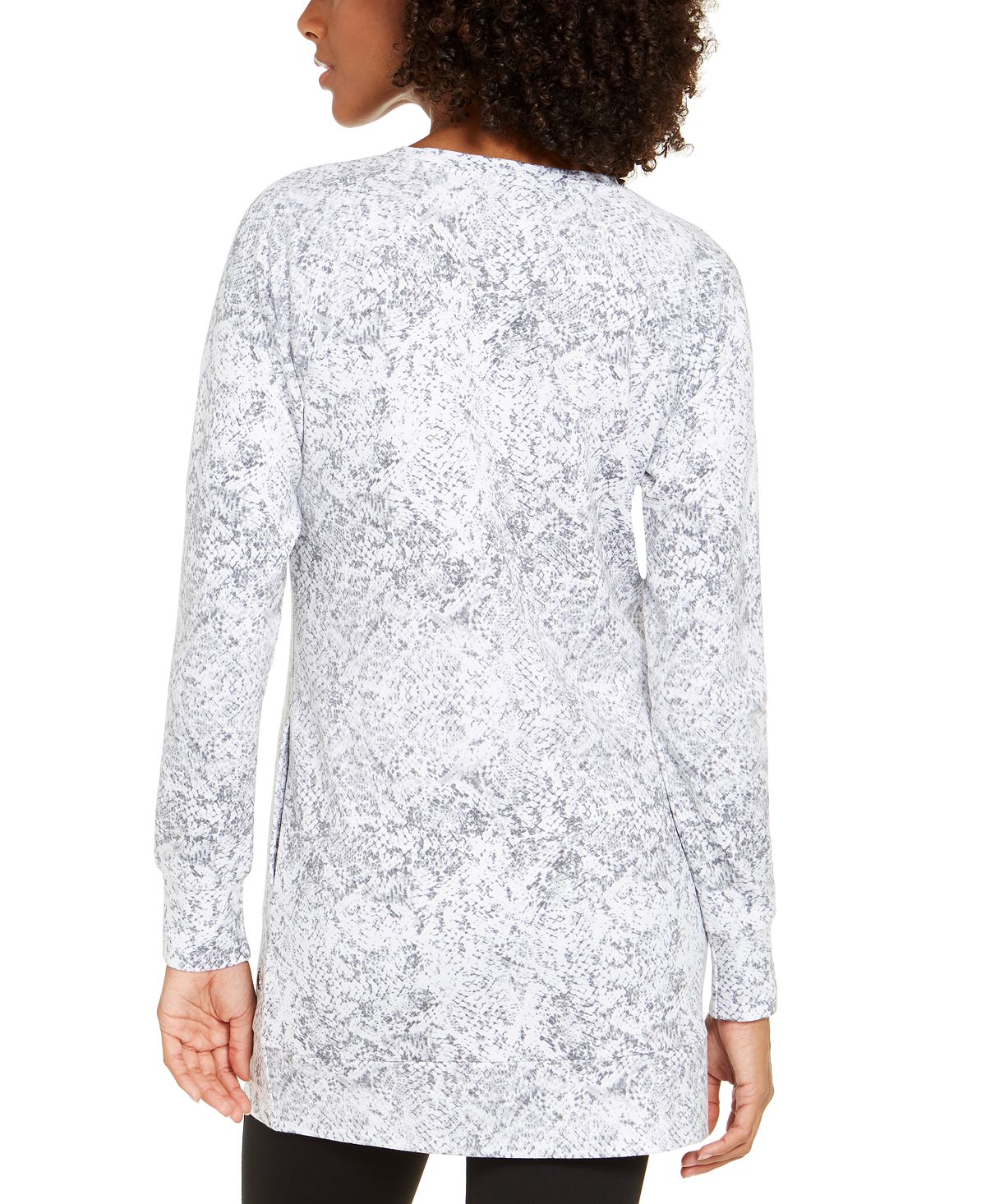 Túnica fitness feminina com estampa de cobra Ideology, branca, tamanho XL