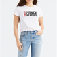 Camiseta Levi's Feminina Batwing Logo Cotton Cities Branca Tamanho X-G