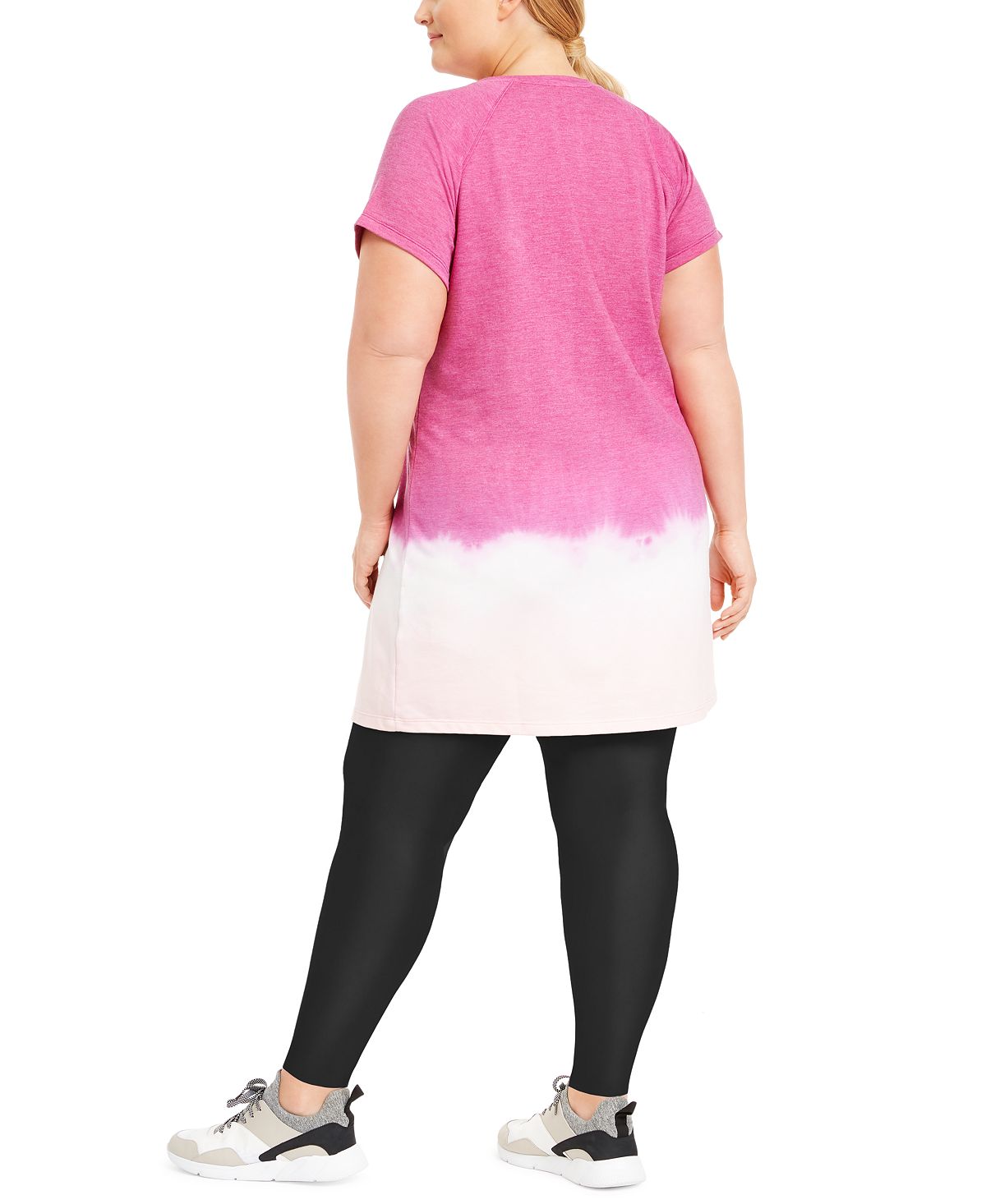 Vestido camiseta tie-dye feminino Ideology, roxo, tamanho 3X