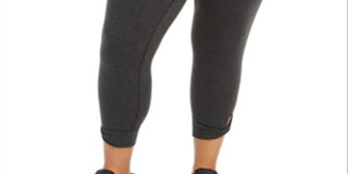 Calça legging feminina Calvin Klein Performance Keyhole Hem cinza tamanho -2X