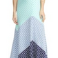 Vestido longo de maternidade com corte enviesado para mulheres, tamanho P, verde