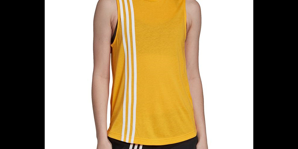 Camiseta regata feminina Adidas Workout Training, amarela, tamanho G