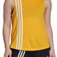 Camiseta regata feminina Adidas Workout Training, amarela, tamanho G