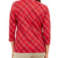 Karen Scott Top xadrez feminino pequeno vermelho tamanho pequeno GG