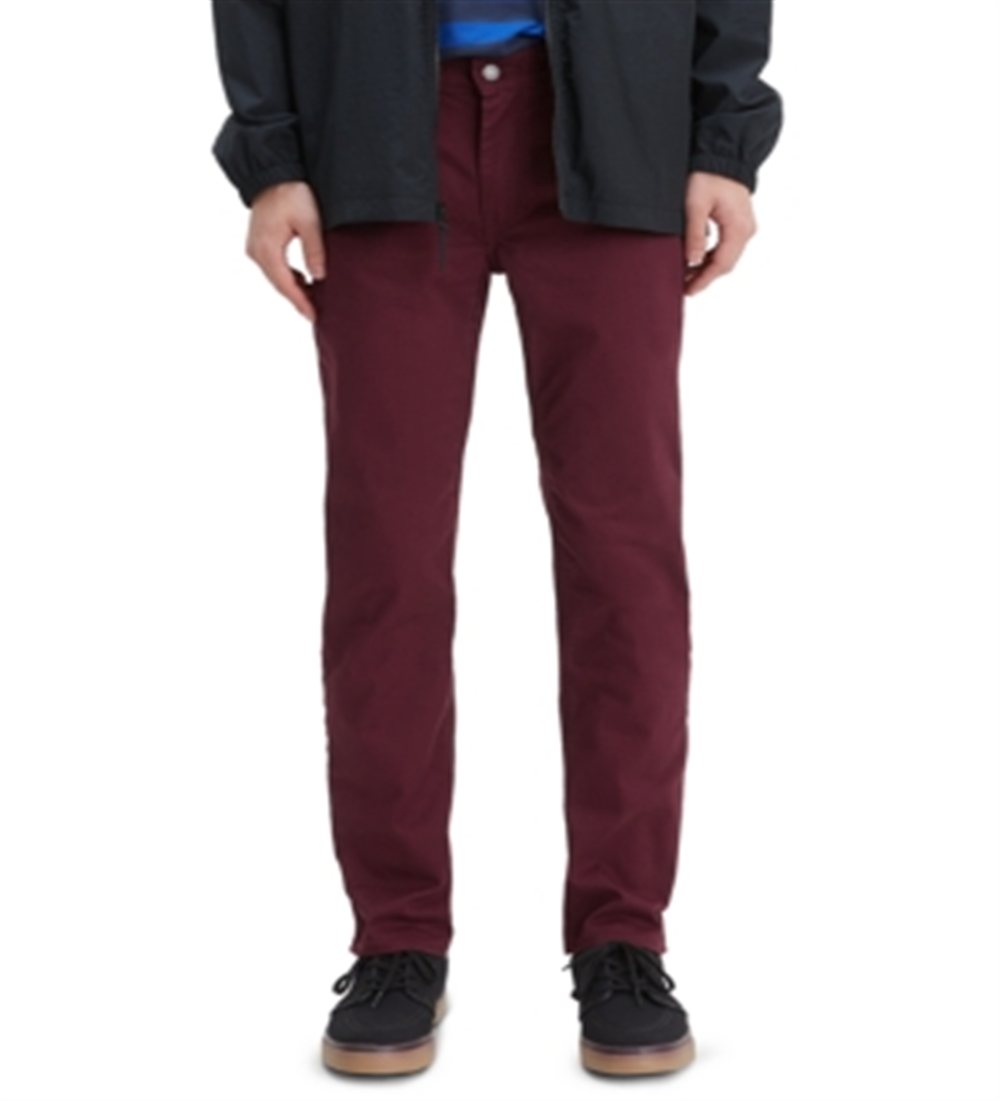 Calça jeans Levi's 511 Slim Fit Commuter masculina, vermelha, tamanho 38x30