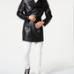INC International Concepts Casaco masculino elegante de couro sintético, preto, tamanho médio