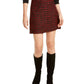 Minissaia de tweed metálico feminino Maison Jules, vermelha, tamanho 8