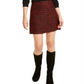 Minissaia de tweed metálico feminino Maison Jules, vermelha, tamanho 8
