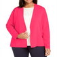 Casaco suéter feminino Alfani plus size com agulha completa rosa tamanho 1X