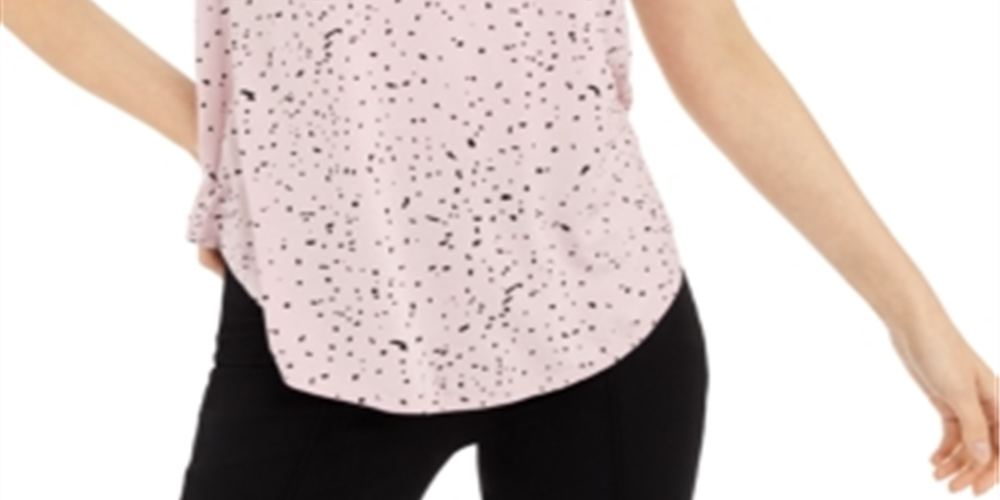 Camiseta estampada feminina Alfani rosa tamanho grande