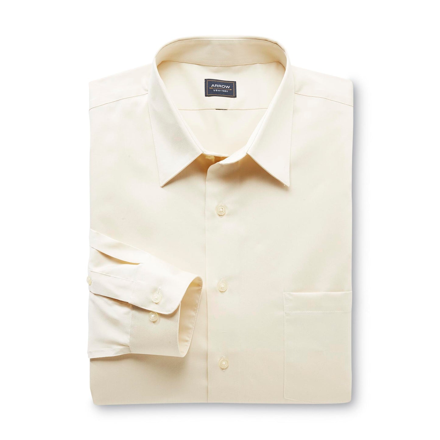 Camisa social Arrow masculina Nickel Classic Fit, branca, tamanho médio