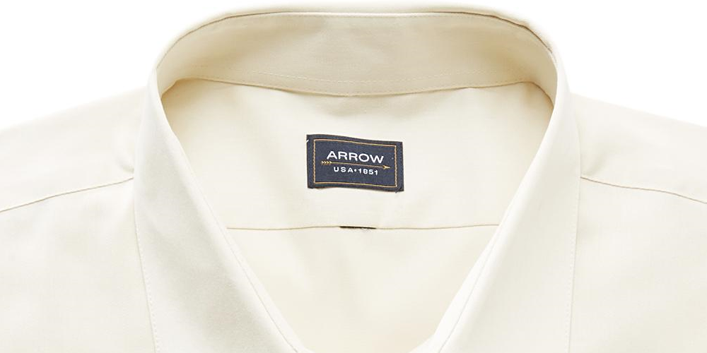 Camisa social Arrow masculina Nickel Classic Fit, branca, tamanho médio