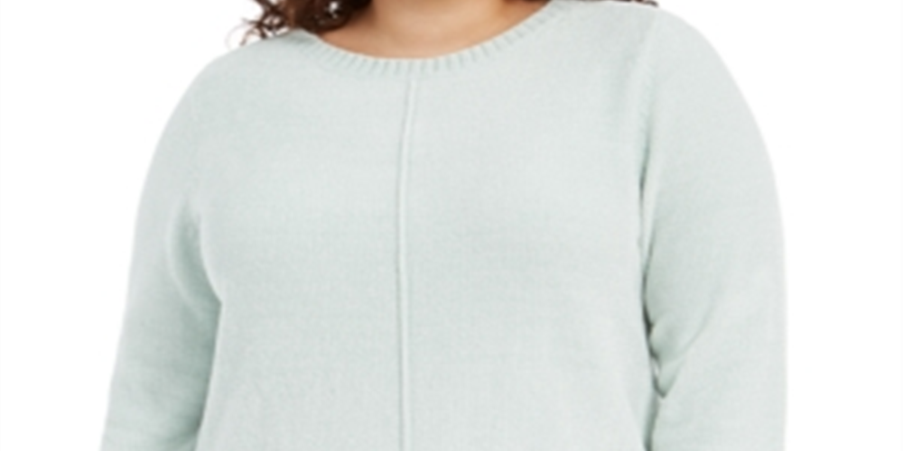 Suéter Feminino Plus Chenille Verde Tamanho 2X da Style &amp; Co.