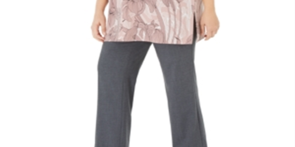 Túnica Alfani Feminina Plus com Estampa Floral Rosa Tamanho 3X