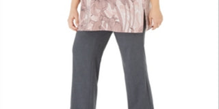 Túnica Alfani Feminina Plus com Estampa Floral Rosa Tamanho 3X