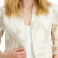 Blazer feminino Alfani com estampa floral e manga 3/4, bege, tamanho grande