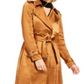 INC International Concepts Trench Coat Feminino Metálico Marrom Tamanho XX-Grande