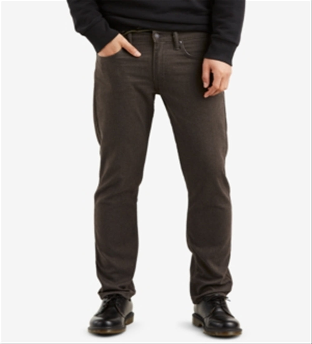Calça de flanela Levi's 511 Slim Fit Masculina Marrom Tamanho 34X32
