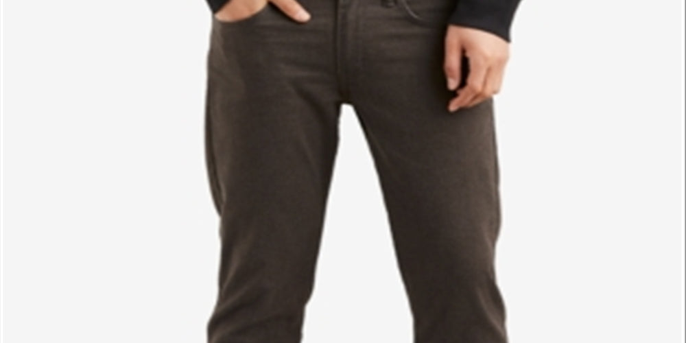 Calça de flanela Levi's 511 Slim Fit Masculina Marrom Tamanho 34X32