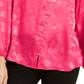 Blusa feminina Alfani com estampa de coração e botões de pérola falsa, vermelha, tamanho pequeno