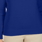 Karen Scott Suéter Feminino de Algodão com Zíper e Gola Azul Tamanho M