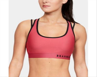Sutiã esportivo Under Armour Armour Mid Crossback com alças, rosa, tamanho extrapequeno