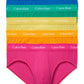 Pacote com 5 cuecas Calvin Klein Pride masculinas, rosa, tamanho G