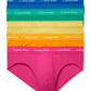 Pacote com 5 cuecas Calvin Klein Pride masculinas, rosa, tamanho G