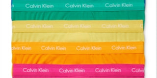 Pacote com 5 cuecas Calvin Klein Pride masculinas, rosa, tamanho G