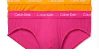 Pacote com 5 cuecas Calvin Klein Pride masculinas, rosa, tamanho G