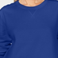 Moletom feminino Karen Scott de manga comprida e gola redonda, azul, tamanho XXG
