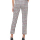 Calça social feminina Tommy Hilfiger Scarlet Glen Plaid reta marrom tamanho 14